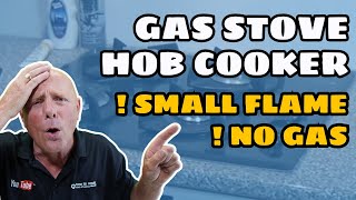 No gas or small flame on Gas Stove top hob cooker How to clean the jet [upl. by Adele137]