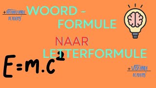 Woordformule omzetten naar een letterformule dat doe je op deze manier [upl. by Smoot]