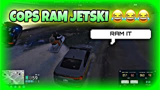 Cops Ram Lang Buddha amp Harry Off Jetski Cypress  NoPixel GTA RP  NoPixel Clips [upl. by Jobie]