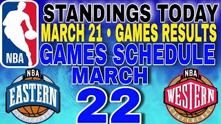 nba standings today March 21 2024  games results  games schedule March 22 2024 [upl. by Delisle]