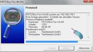 Zerschossene FRITZBox retten per Software Recovery  Wenn FRITZBox nicht mehr erreichbar [upl. by Oijres]