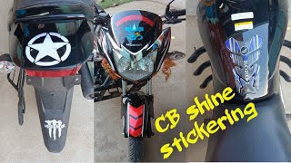 Honda shine sticker modification💝Honda CB shine sticker modification💗Honda CB shine stickering [upl. by Debbee]