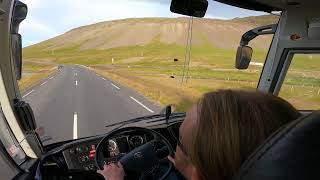 Busdriving in Iceland Grundarfjörður  Borgarnes road 54 part 1 Scania Touring [upl. by Stacey737]