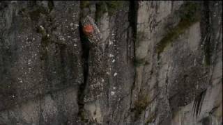 Norwegian helicopter Induces a Rock Fall beside a Fjord [upl. by Cavit]