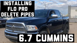 How to Installing FloPro DPF Delete Pipes on 2016 67 Cummins [upl. by Teodorico]