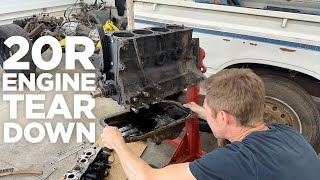 Toyota 20R Engine Teardown  1980 Pickup Parts Truck [upl. by Wilda]