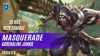 35 KILL 192K DAMAGE MASQUERADE KOGA PALADINS COMPETITIVE NEW PATCH 66 ADRENALINE JUNKIE [upl. by Nnad]