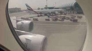 Emirates A380 Upper deck Take off from Dubai Airport [upl. by Eneloj694]