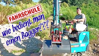 Wie bedient man einen Bagger Turtorial Bagger fahren lernen mit SUNWARD SWE18UF [upl. by Aronid]