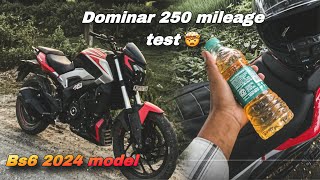 Dominar 250 mileage test 🤯  2024 model  Half liter speed test🤩 [upl. by Sekofski383]