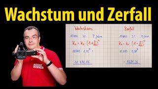 Wachstum und Zerfall  Mathematik  einfach erklärt  Lehrerschmidt [upl. by Elder]