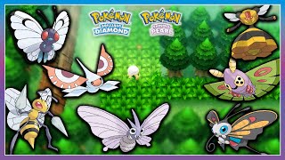 Pokémon BDSP  How To Get ButterfreeBeedrillVenomothBeautiflyDustoxMasquerain amp Vespiquen [upl. by Niatsirhc687]