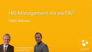 Webcast  Personalmanagement mit eisTIK® [upl. by Soule]