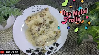 rasmalai rolls  bread rasmalai recipe  bread rolls bread malai roll recipe  malai rolls [upl. by Dorehs]