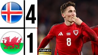 Full Time Wales Qualified To League A  Wales vs Iceland 41 Highlights  UEFA Nations League 2024 [upl. by Haimehen]