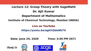 SageMath Lecture 12 [upl. by Carlson]