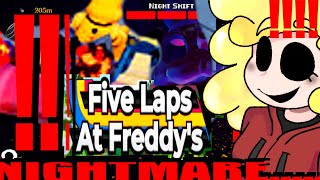 playing the official fnaf driving simulator Five Laps at Freddys Demo [upl. by Nivrae]