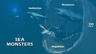 Sea Monsters Size Comparison  The Largest Sea Animals Living and Prehistoric [upl. by Rustice]