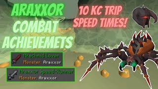 Araxxor 10 Kill TripSpeed Trials OSRS [upl. by Adnorrehs]