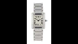 Cartier Custom Tank Francaise Pre Owned Watch Ref 2384 [upl. by Shanahan]