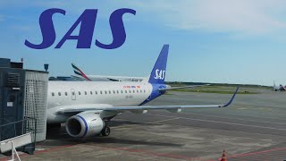 FLYING SAS EMBRAER SAS Embraer 195 sunny afternoon take off from Copenhagen [upl. by Lytsyrk]