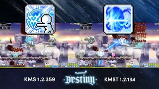 KMST 12134  MapleStory Explorer Remaster  IL Chain Lightning Official vs Test Server [upl. by Atilam]