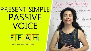 Preintermediate English 28 Present Simple Passive Voice  Easy English at Home [upl. by Nirot]