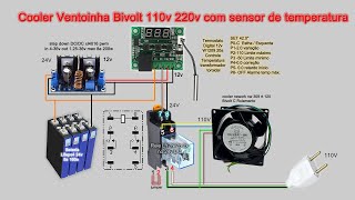 Cooler Ventoinha Bivolt 110v 220v com sensor de temperatura [upl. by Alael]