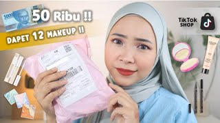 PAKET MAKEUP 50ribu TIKTOKSHOP  ISI 12 BUAT FULL SEMUKA  Murah kebangetan [upl. by Cerelly]