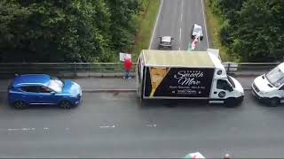 DRONE FOOTAGE OF BANNER DROP AT TROSTRE Lanelli House the Welsh not The World 22 10 24 [upl. by Jannelle]