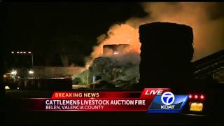 VIDEO Cattlemens Livestock Auction Fire [upl. by Dolloff35]