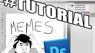 TUTORIAL HACER MEMES EN PHOTOSHOP [upl. by Sirron979]