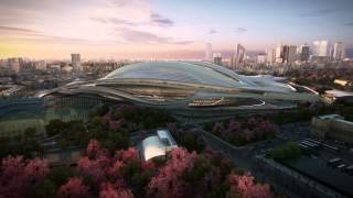 Japan National Stadium  Tokyo 2020 Olympic Stadium  by Zaha Hadid Architects [upl. by Aniri]