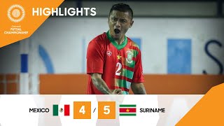 Concacaf Futsal Championship 21 Mexico vs Suriname  Highlights [upl. by Nahtaneoj975]