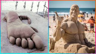 TOP 20 SAND Sculptures  Best of the Year Quantastic [upl. by Nnylireg812]