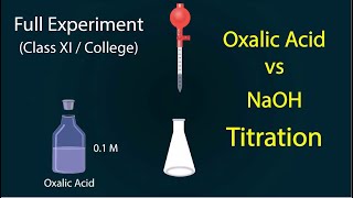 Titration of Oxalic Acid vs NaOH  oxalic acid vs NaOH titration calculation  Class XI practical [upl. by Nilesoj]