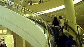 Curved escalator Nordstrom Westfield San Francisco CA [upl. by Roshan]