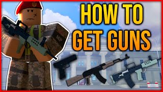 How To Get Guns  British Army Sandhurst ROBLOX [upl. by Udela]