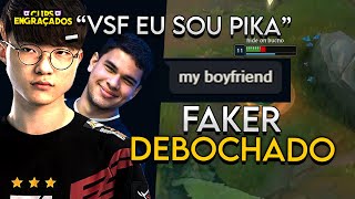 FAKER TOP 1 AYEL ASS3DI4D0 NA COREIA E SURSKITY CAI DA CADEIRA  LEAGUE OF LEGENDS [upl. by Yentuoc]