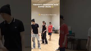 Vernon and Ripped jeans🤣 vernon chwehansol the8 seungkwan wonwoo mingyu seventeen vernonsvt [upl. by Yesnikcm]