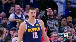 Nikola Jokic Throws An Unbelievable OneHanded Full Court Dime Like NFL QB [upl. by Nyrroc719]