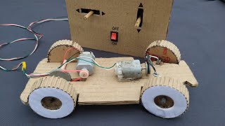 How to make Toy car with cardboard at home  Remote control car [upl. by Jackelyn]