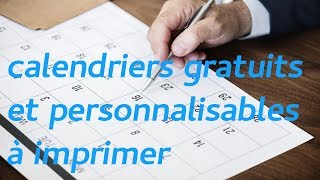 calendriers gratuits et personnalisables à imprimer [upl. by Enneiviv10]