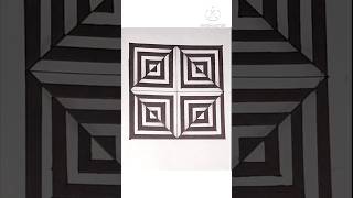 Drawing Geometric Anamorphic Illusions💫💫 shorts adhrikcreations6090 viralshorts drawing [upl. by Nivert]