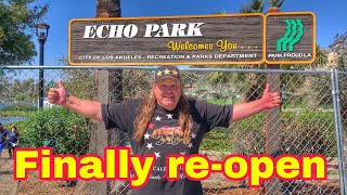 Finally Downtown la echo park lake reopens after two month renovation [upl. by Adela]