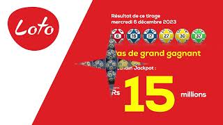 Tirage du Loto  Mercredi 6 décembre 2023 [upl. by Mullins]