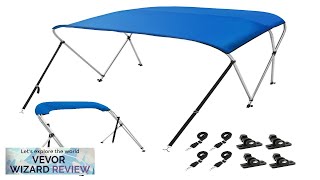 VEVOR 3 Bow Bimini Top Boat Cover 900D Polyester Canopy with 1quot Review [upl. by Airdnaxela]