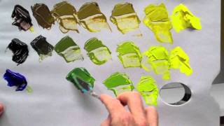 How to mix green acrylic paint [upl. by Neve311]