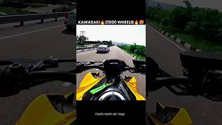 KAWASAKI🔥Z1000 WHEELIE🔥🥵 shorts trending motovlog kawasaki wheelie z1000 rider bikelover [upl. by Joella]