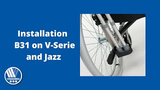 How to instal B31 crutch holder on VSerie and Jazz wheelchair  VERMEIREN [upl. by Yenattirb302]